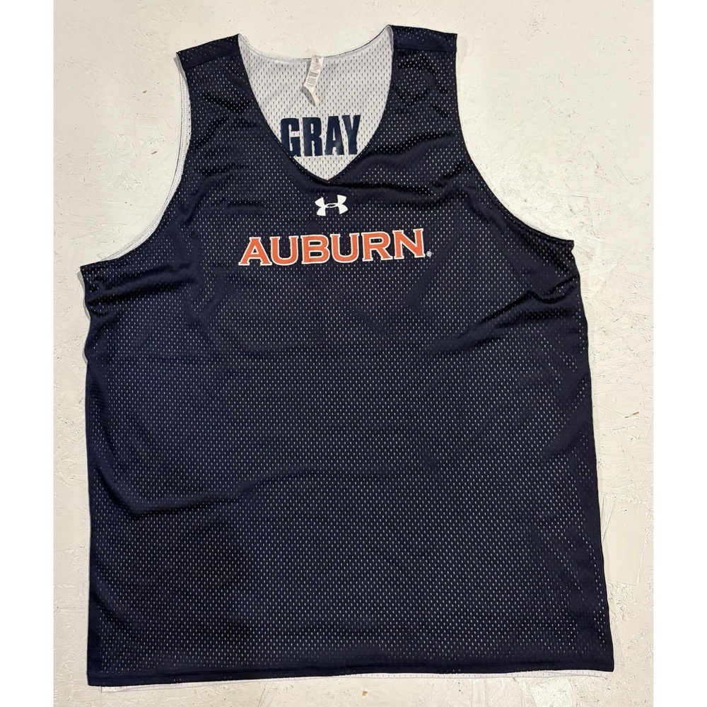 Auburn Tigers Under Armour Reversible Basketball Practice Jersey Blue White‎ XL